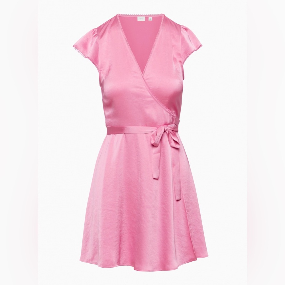 Aritzia Wilfred Mademoiselle Satin Wrap Dress - Small